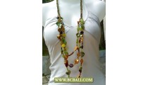 Coloring Shells Nugets Necklace Fashion Beaded